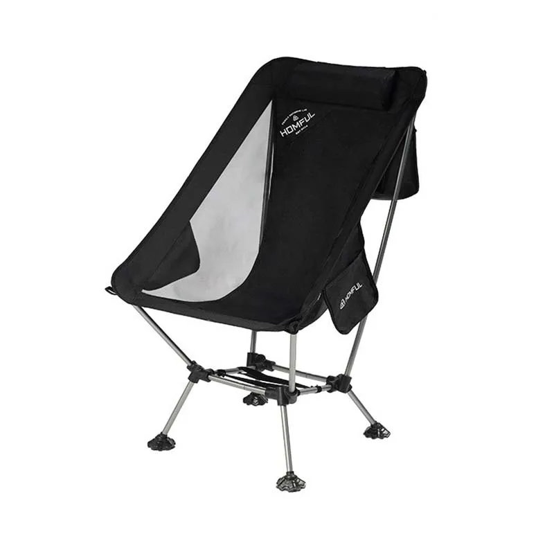 

Outdoor New Portable Folding Chair Camping Ultralight Aluminium Alloy High Load Bearing Moon Chair Fishing Backrest Chair