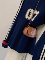 Slim Fit Long Sve T-irt Women's Early Autumn Thin Small Size Base Top American Stripe oulder Length Not Piy on People