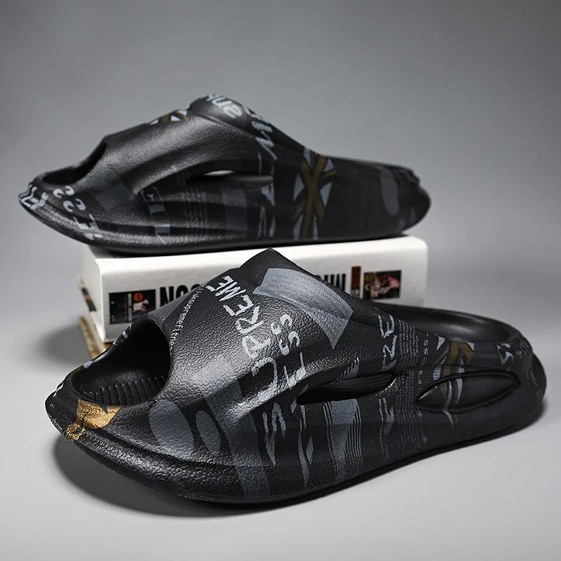 Pánské pantofle s protiskluzovou podrážkou, měkké pěnové pantofle, pohodlné, pro vnitřní i venkovní použití_voghion.com