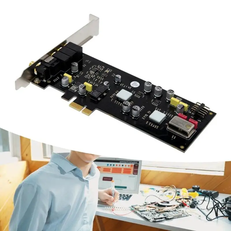 31BA ST113 PCIe SSS1700 게임용 로우 프로파일 PCIe 디지털 사운드 어댑터 변환