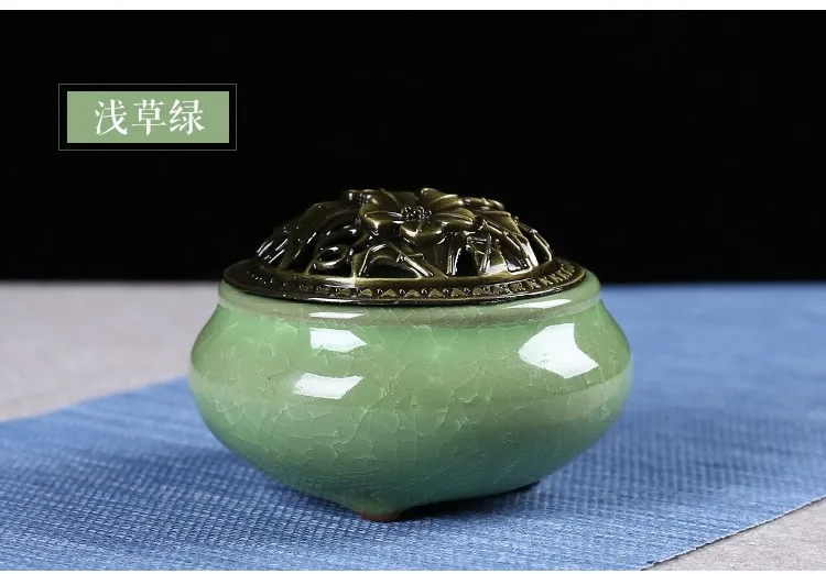 Ai velvet smoked Ai artifact bar smoked house household box ceramic aromatherapy furnace Buddhist supplies alloy