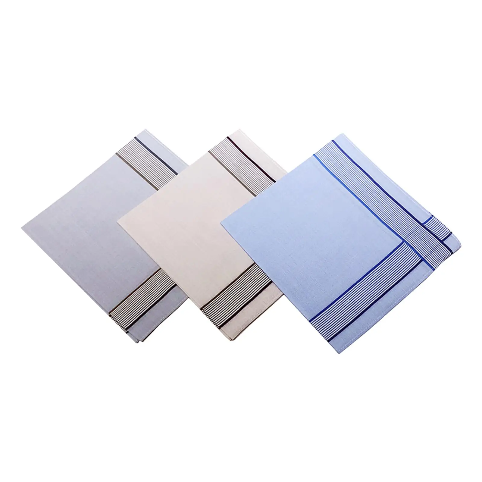 Cotton Men Handkerchiefs 16inch Wipe The Sweat Towels Premium Pocket Square Hankies for Party Male Celebration Gentlemen Casual