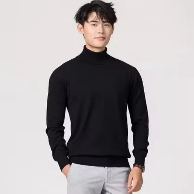 Cashmere Cotton Blend Turtleneck Men Jumper 2025 Autumn Winter Wram Clothes Vetement Homme Pull Homme Hiver Man Pullover Sweater