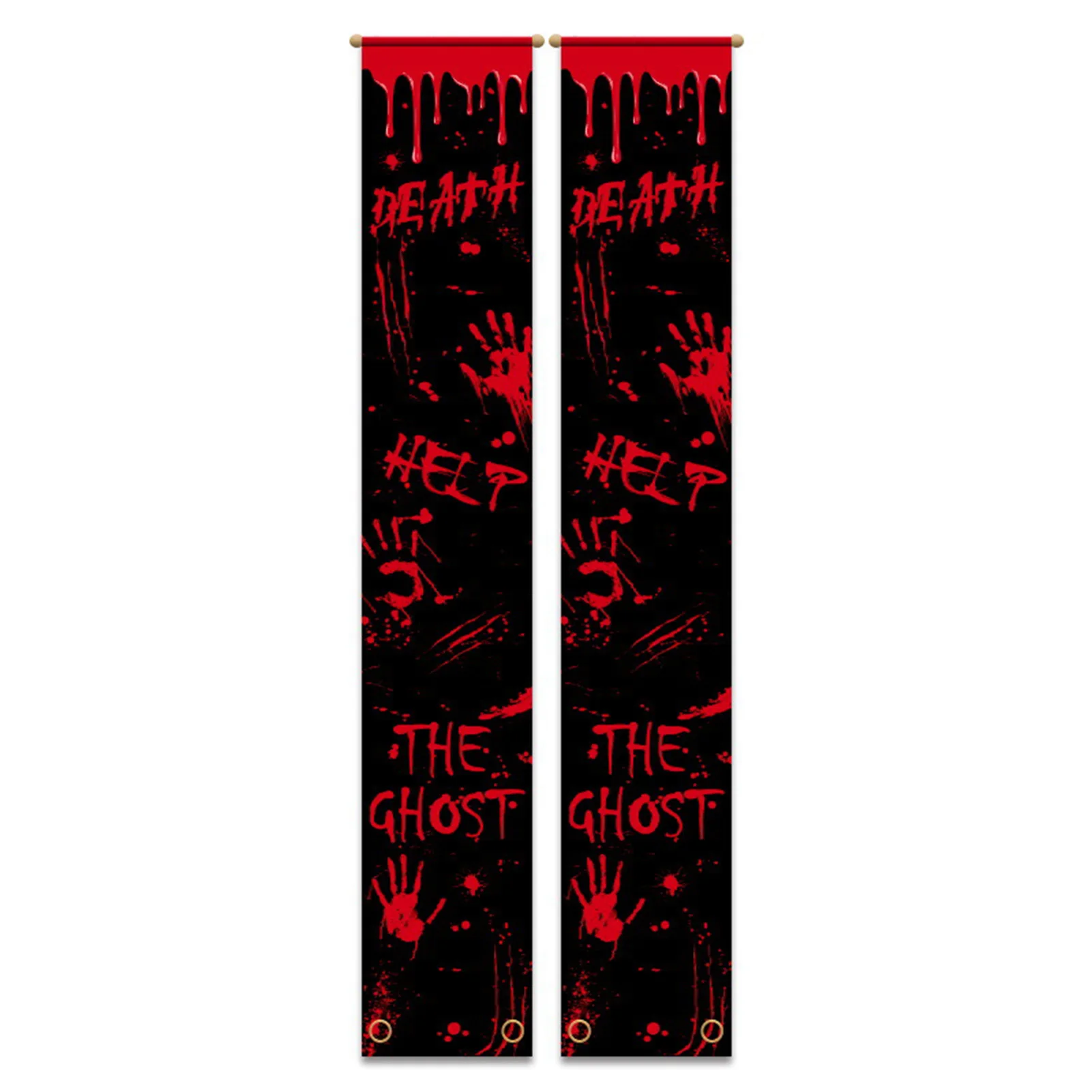 

Halloween Door Banners Full Coverage Hanging Door Curtain Banner for Garland Party Supplies