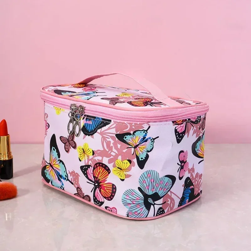 Fashion Printing Butterfly Cosmetic Bag Large Capacity Portable Travel Wash Toiletry Storage Bag Ladies Manicure Tools Handbag 3