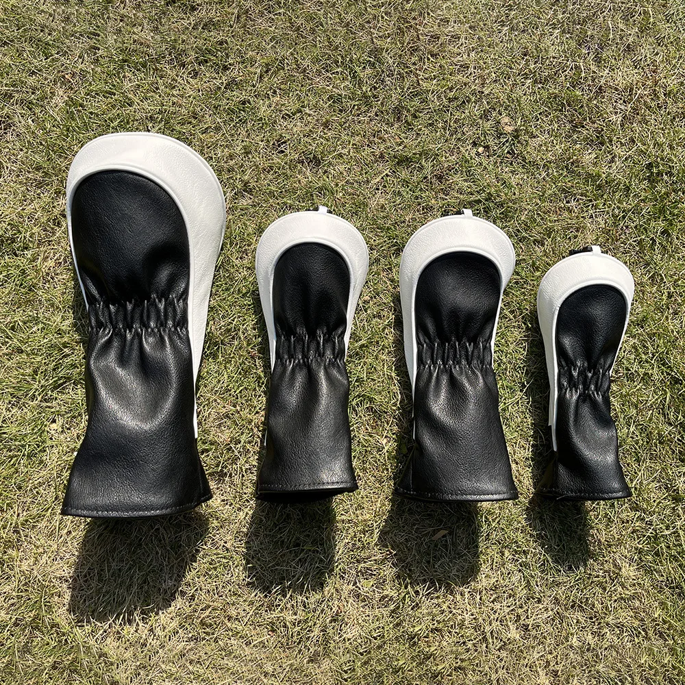 1pc/4pcs Small Tree Pattern Golf Club Head Cover, For Driver Fairway Wood Hybrid, Pu Leather Golf Accessory for Club