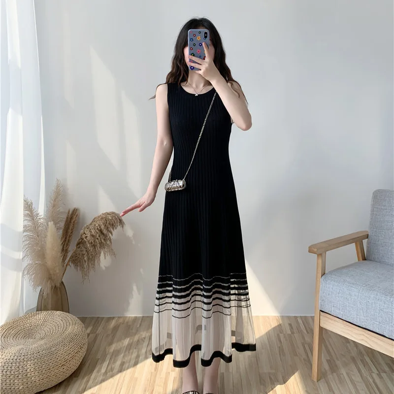 2024-Women-Elegant-Luxury-Dress-Korean-Fashion-Spring-Summer-Knitted ...