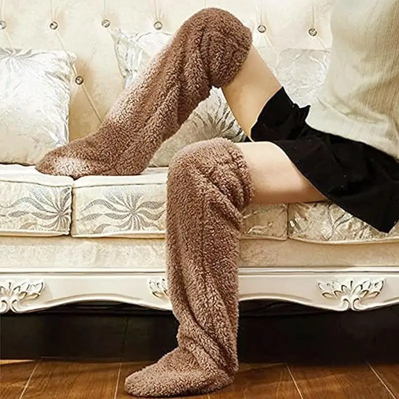 Slipper Socks for Women Thick Soft Slipper Socks Cozy Winter Adult Socks Fuzzy Slipper Socks for Winter Halloween Christmas Gift