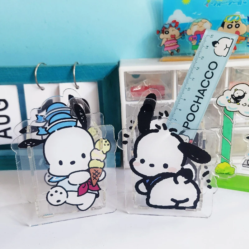 

1 шт. Sanrio прозрачная детская настольная вместительная коробка для хранения канцелярских принадлежностей Органайзер Милая акриловая почтовая ручка держатель