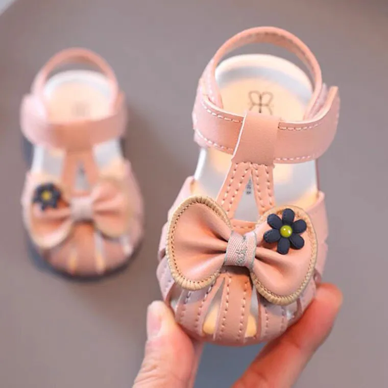 1-3Y Toddler Sandals Fashion Bowknot Baby Girls Princess Shoes Soft Sole Baby Girl Shoes Anti-slip Toddler Sandals Girl