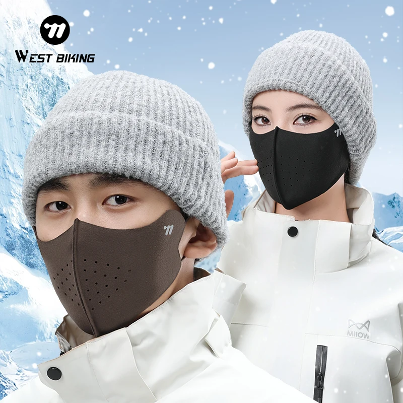 WEST BIKING Winter Warm 3D Face Mask 10A Antibacterial Fabric Unisex Sports Running Skiing Cycling Mask Breathable Balaclava
