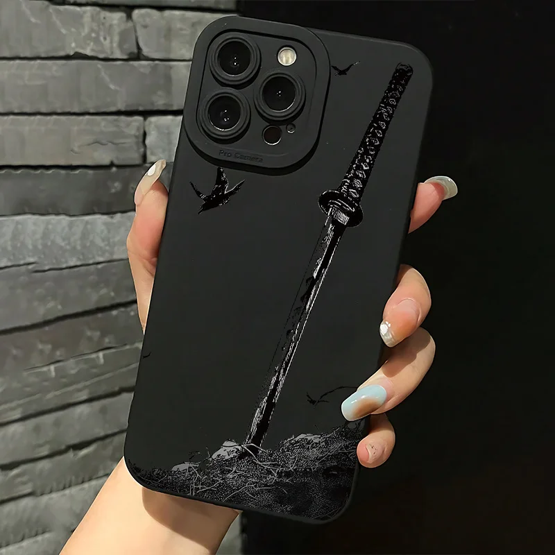 The Sword Creative Pattern Non-Slip Phone Case