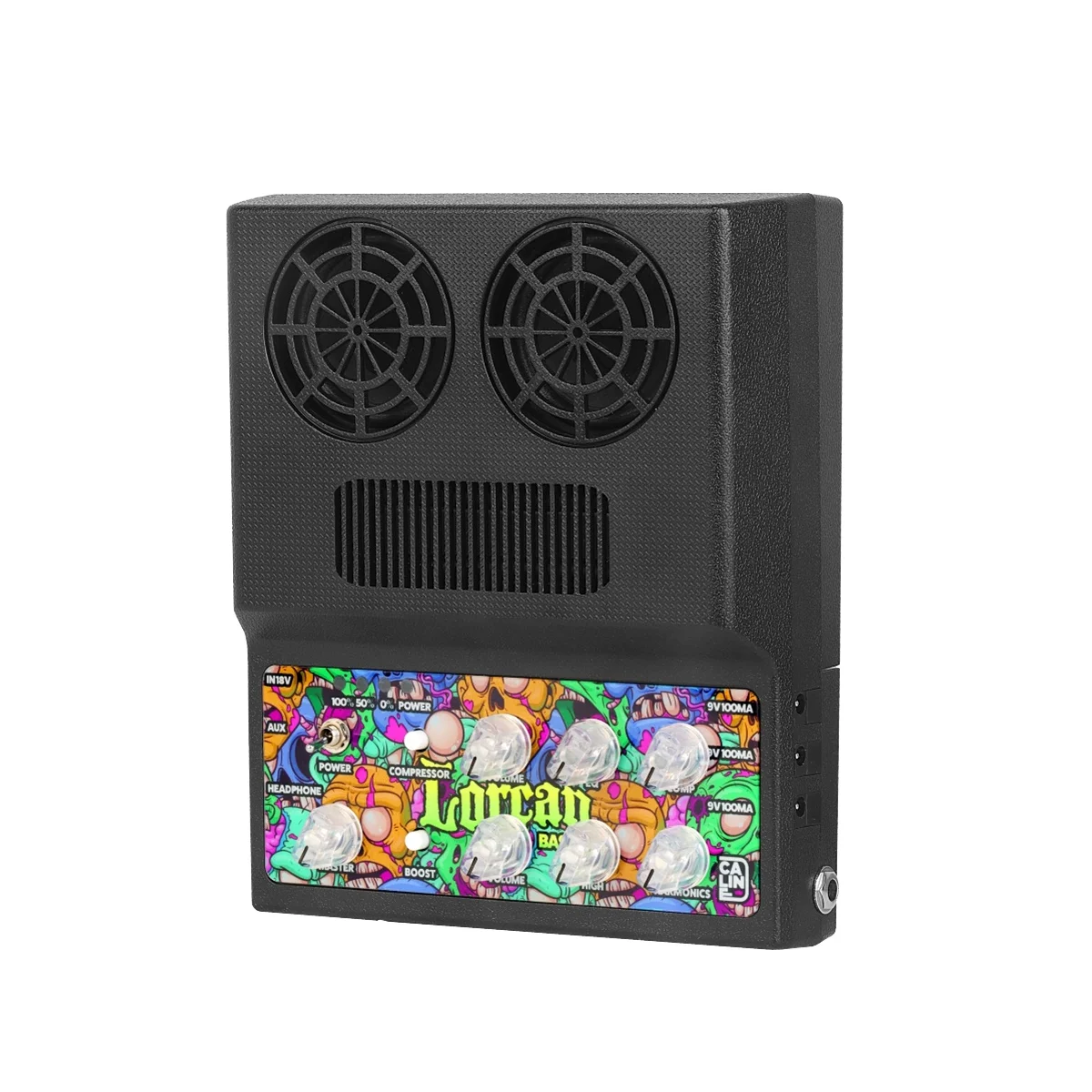 

CA-100B Mini Bass AMP with Built-in Battery Electric Amplifier Speaker Compressor Boost and Compression Effect-EU Plug