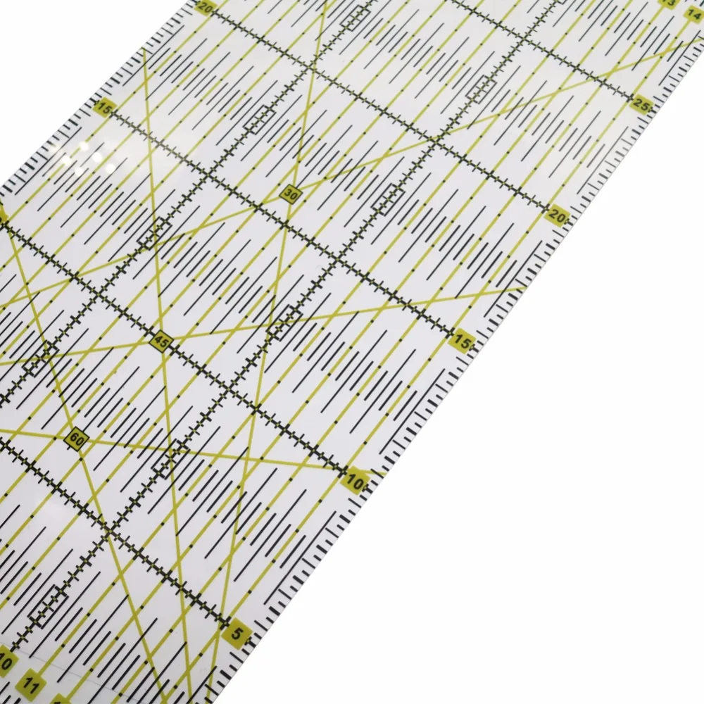 15*30 Quilters Ruler with Double Colored and Grid Lines Patchwork Ruler  Acrylic Sewing Ruler