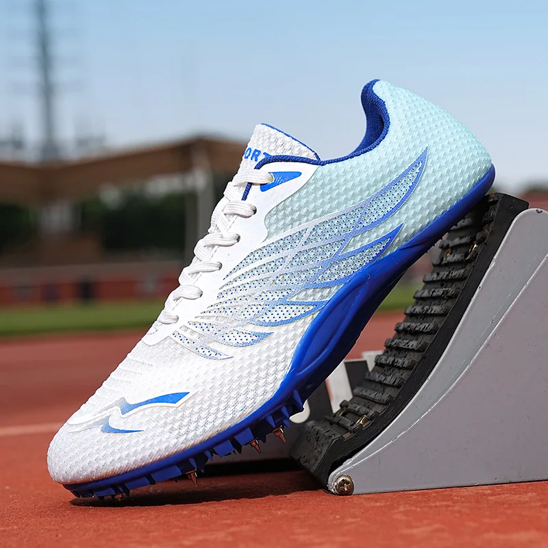 Description Picture 6 of itemNew Men Track Field Events Cleats Sprint Shoes Athlete Short Spikes Running Sneakers Training Racing Sport Shoes Size 35-45
