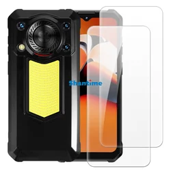 Durable Soft Case & Dual Tempered Glass Screen Protectors Set - Full - Body Protection Bundle for Oukitel WP53 Pro (Black)