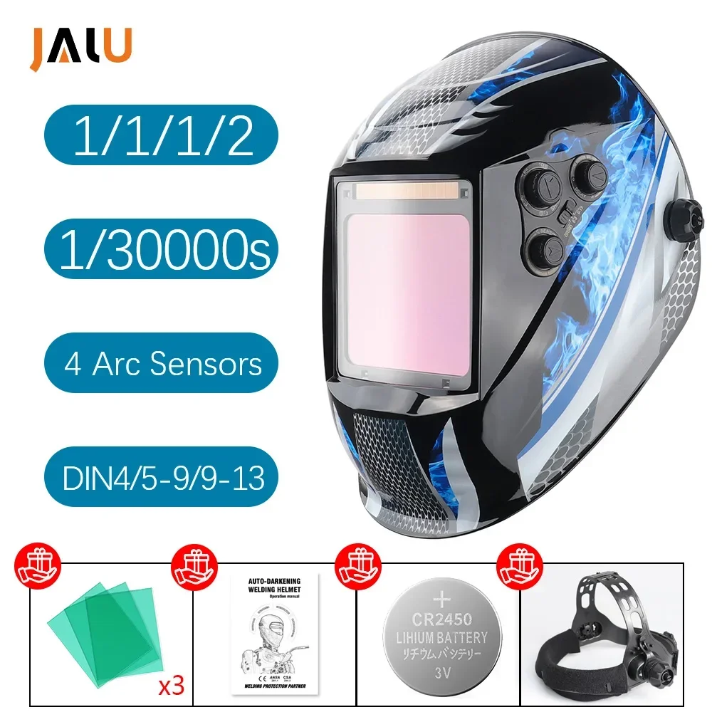 Large View Welding Helmet Welder Mask True Color Auto Darkening Dimming Solar Power Welding Mask For Arc Grind Cutting