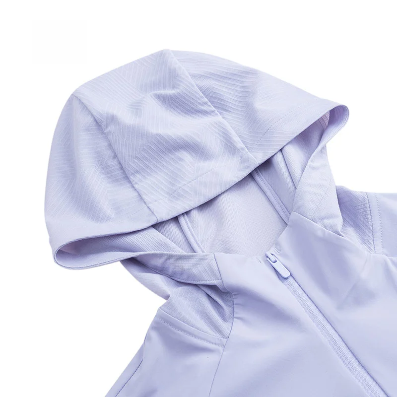 Anta Ice Silk 얇은 통기성 스포츠 후드 자켓 여성 여름 새로운 러닝 사이클링 탑162427703