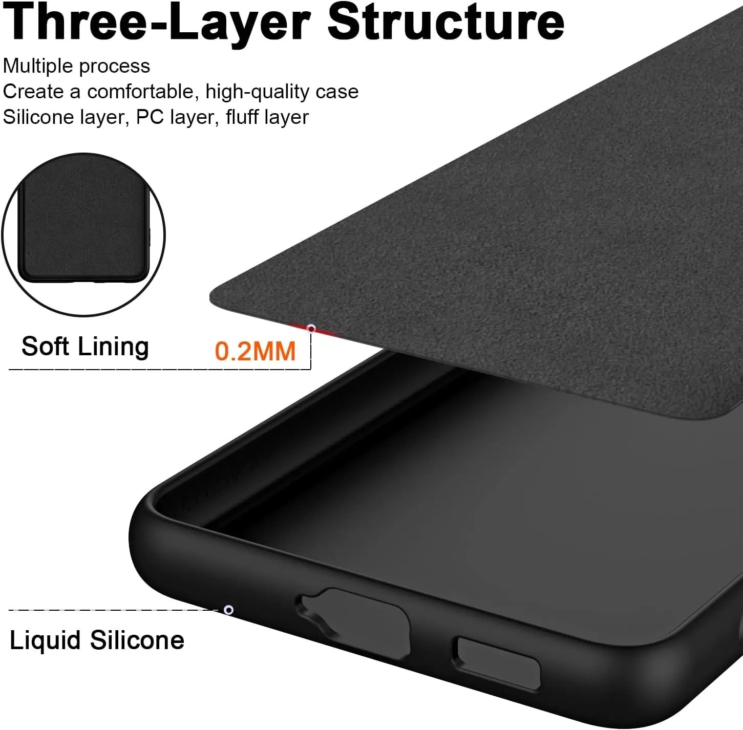 Flexible Liquid Silicone Protective Case with TPU Frame
