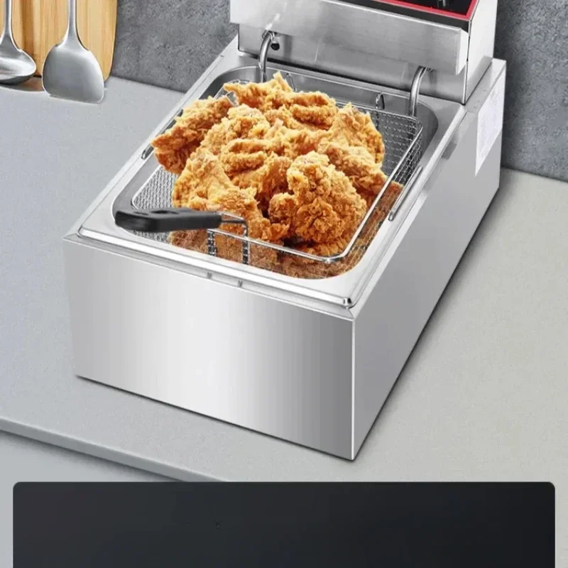 Large Capacity Commercial Electric Fryer MultiFunction Deep Fryer for Stalls and Food Stands Quick Fry Appliance Easy Operation 3
