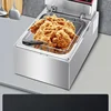 Large Capacity Commercial Electric Fryer MultiFunction Deep Fryer for Stalls and Food Stands Quick Fry Appliance Easy Operation 3