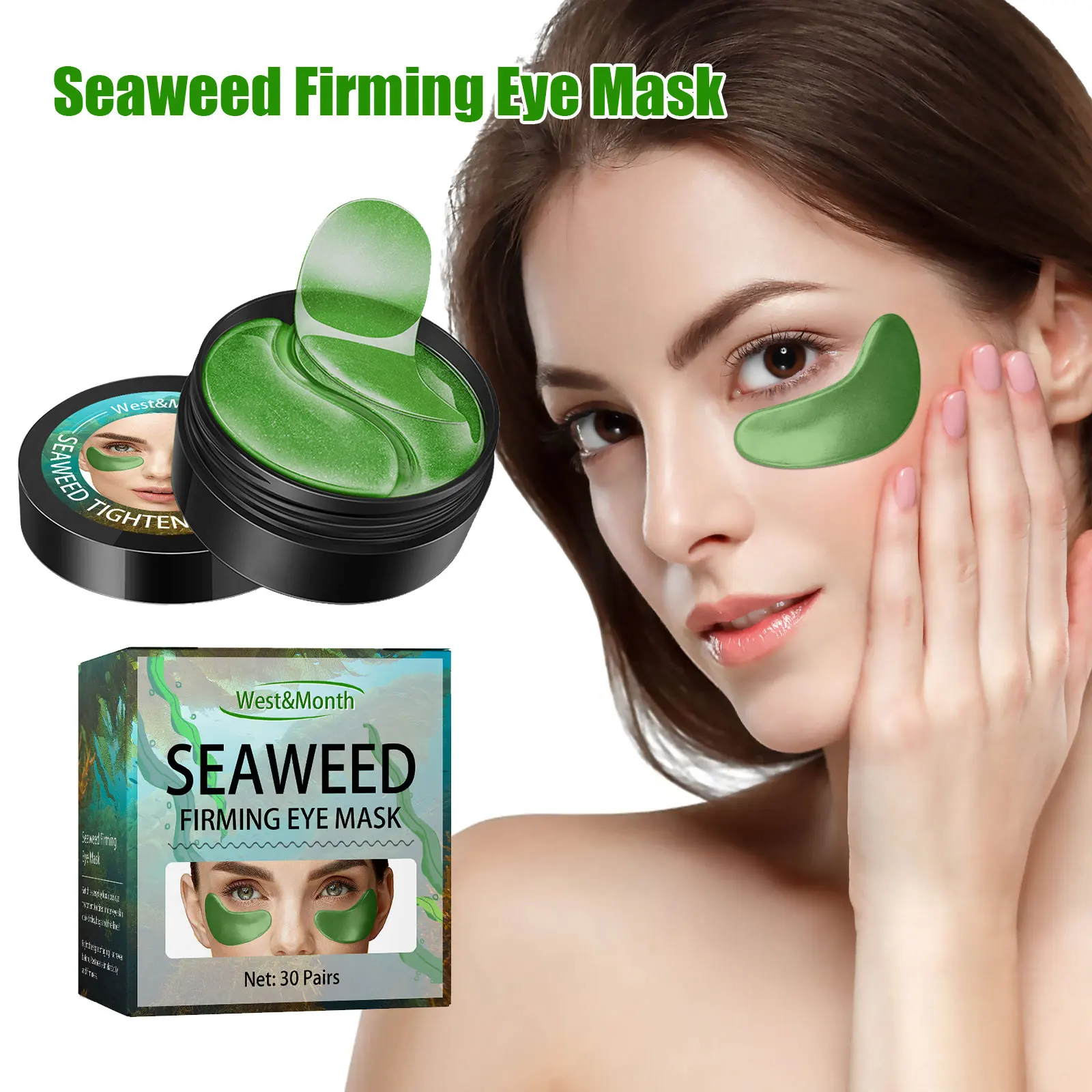 Seaweed Eye Mask Anti Dark Circles Eye Bags Removal Lifting Firming Fade Eye Fine Lines Anti Wrinkle Moisturizing Eye Patches 4