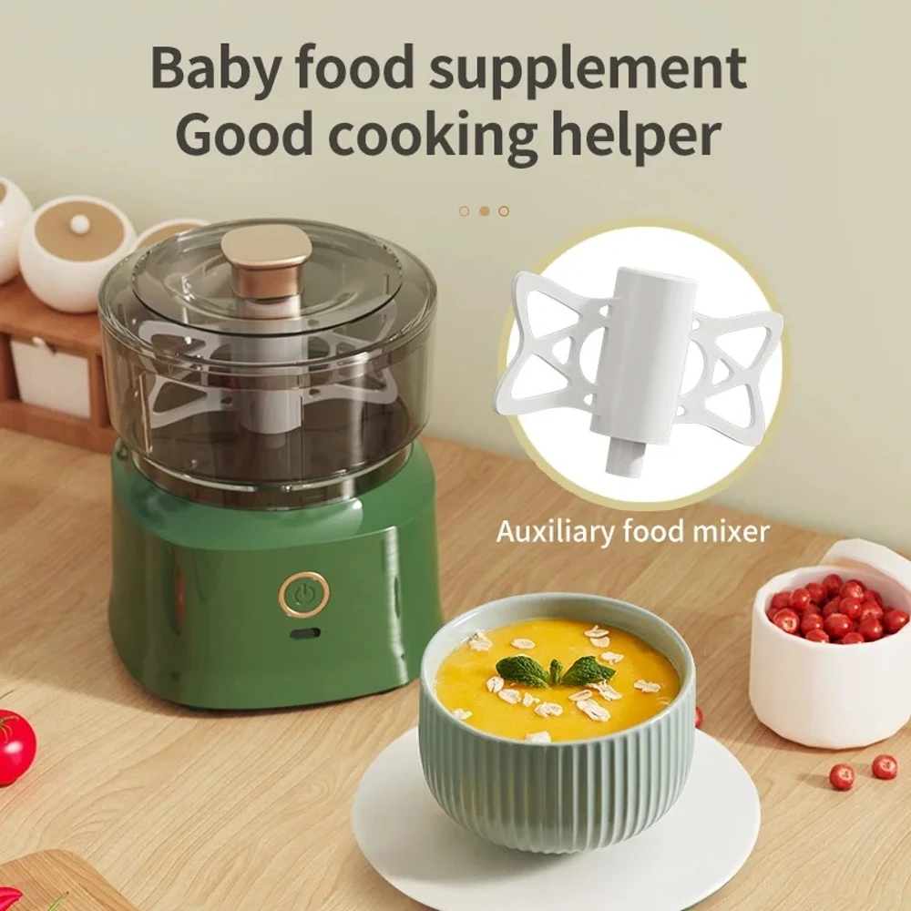 350ml Mini Wireless Electric Garlic Press Dual-purpose Food Processor USB Rechargeable Kitchen Food Shredder Meat Grinder Vegeta 4