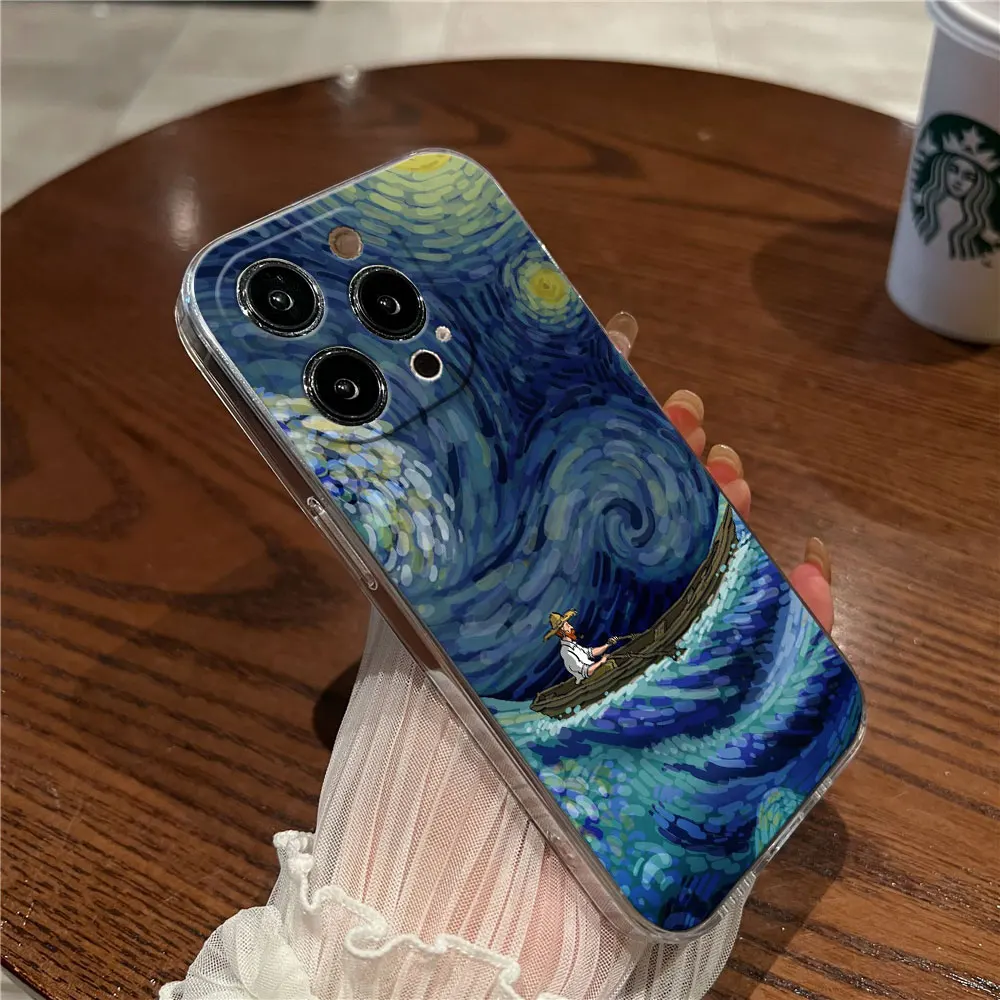 Van Gogh Artistic Phone Case - Cafe Terrace & Starry Night Design