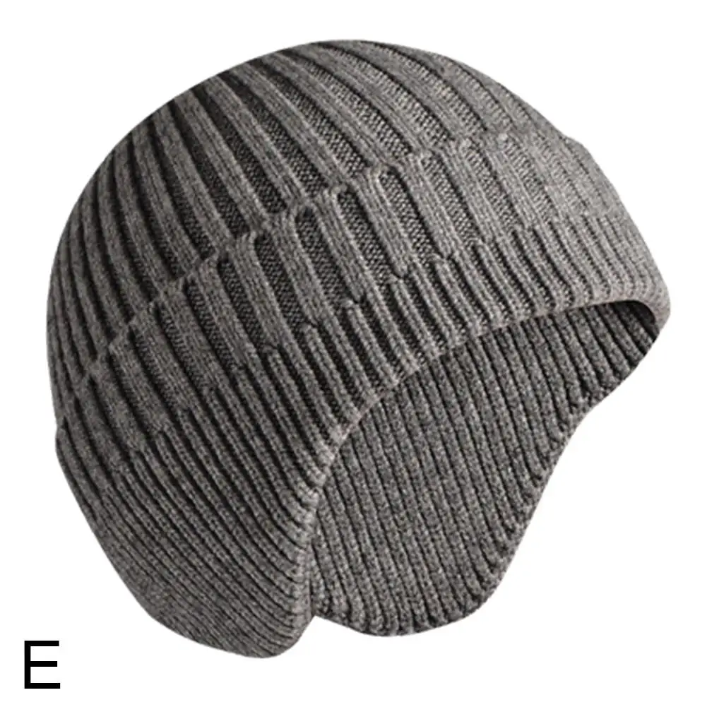 Імітація кролика Оксамит Чоловіки Жінки Унісекс Зимова шапка В'язана вовняна шапочка-біні Навушник Навушник Тепла термовелосипедна лижна шапка