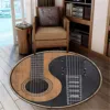 Love Guitar Music Premium Round Rug 3D Rug Non-slip Mat Dining Room Living Room Soft Bedroom Carpet 02 2