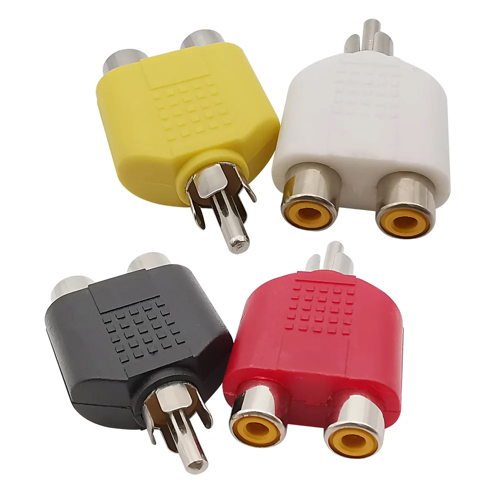 4 Pezzi ADATTATORE AUDIO DA SPINA RCA MASCHIO A PRESA 2 RCA - Foto 9