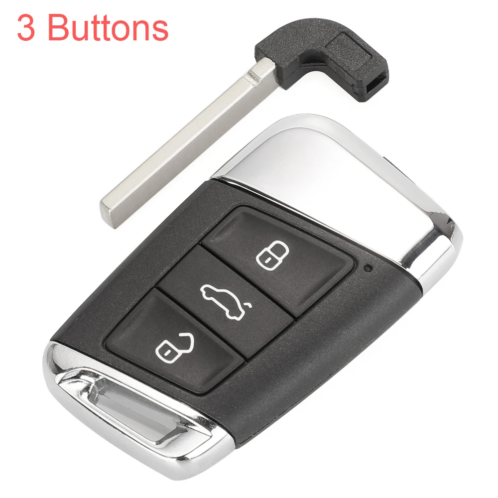 

Умный чехол для автомобильного ключа с 3 кнопками и вставным лезвием, Сменный Чехол для автомобильных ключей, подходит для Volk-swagen New Magotan B5, вариант Golf
