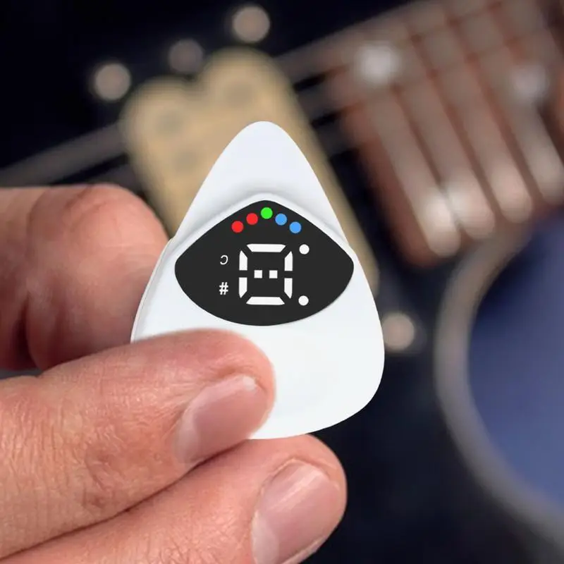 Portable Guitar Pick Tuner Combo 2 in 1 Acoustic Guitar Tuners & Guitar Picks Guitar / Ukulele Tuner For Guitar Accessories