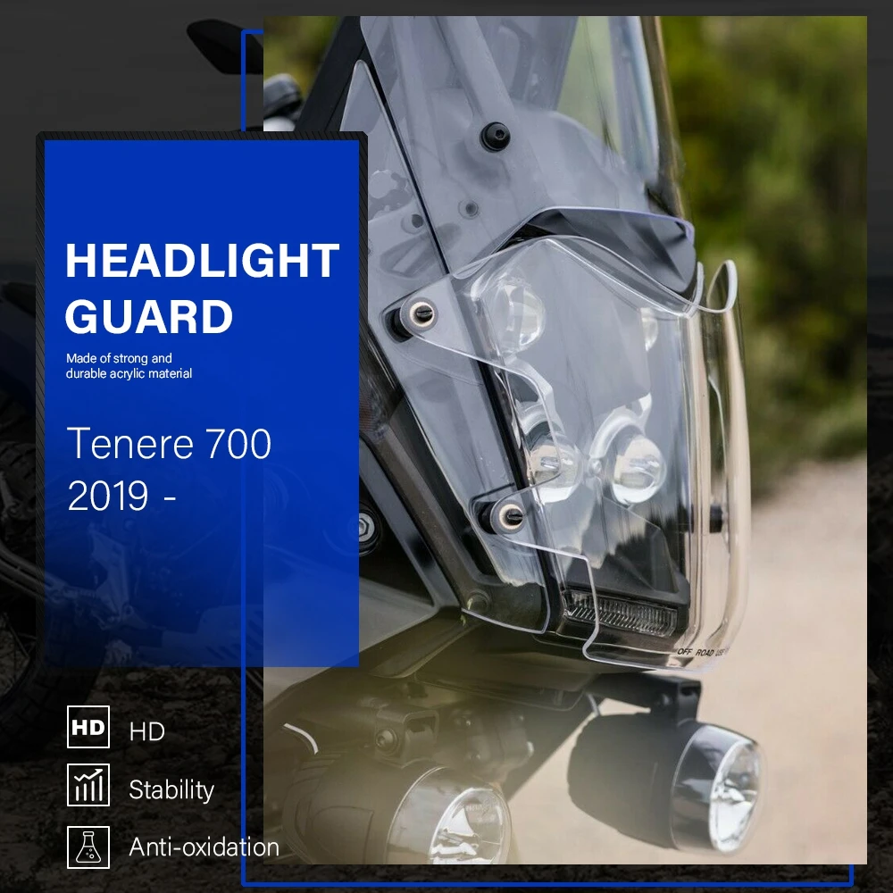 

Акриловая защита для фар мотоциклов Yamaha Tenere 700 TENERE700 T700 T7 XT700 Z XT700Z 2019, защитный чехол