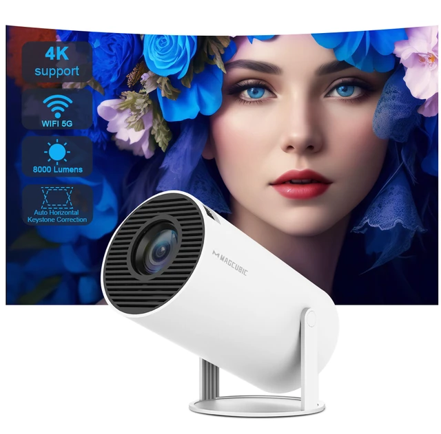 Proyector Portátil Para Exteriores Transpeed Hy300 Con Sistema De Pantalla  Espejo, Doble Wifi 1280*720p 4k 200ansi 180° Flexible Bt5.0, Moda de Mujer