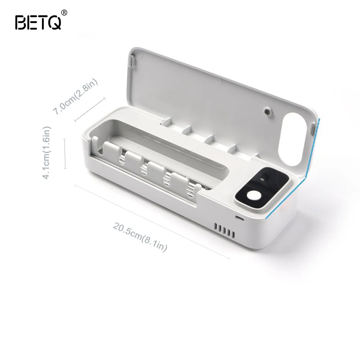 Household UVC Toothbrush Sterilizer Holder Rechargeable Wall-mounted Toothbrush Holder With 5 Brush Slots Bathroom Accessories