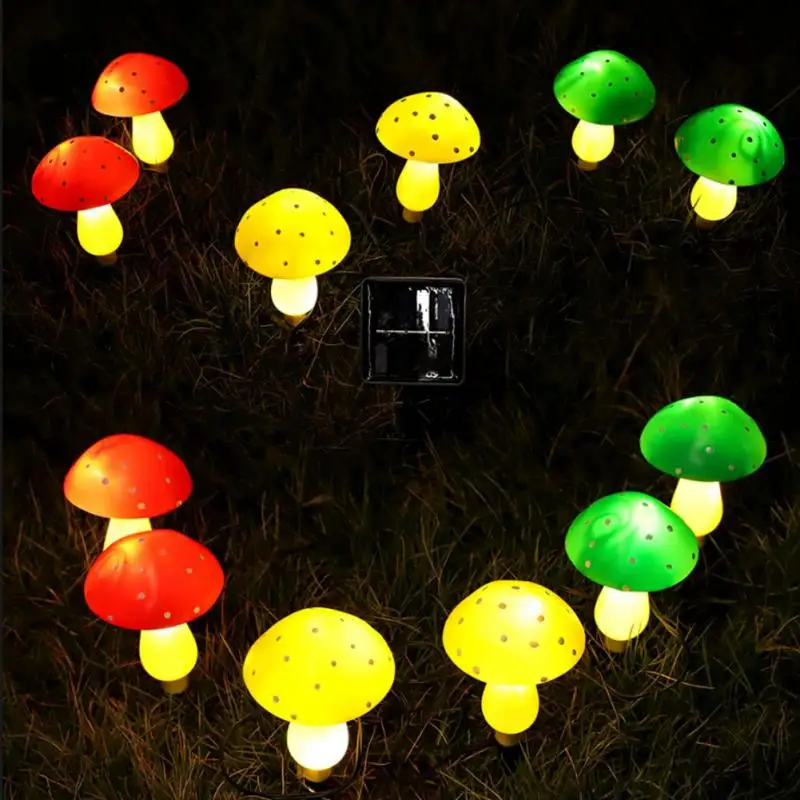 

Night Light Decoration Lights Mushroom Shape Outdoor Garden Lights Led Lighting Solar Power Lamp Cute Multiple Lighting