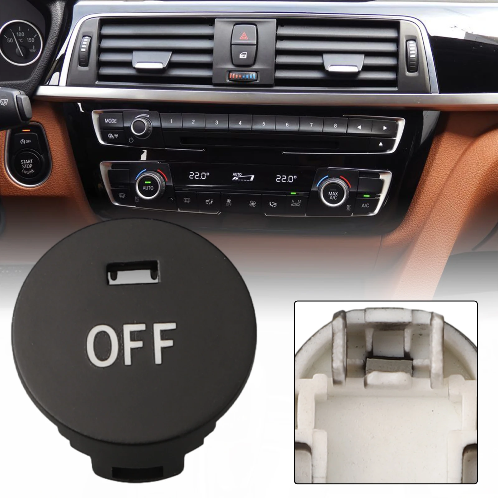 

Car Air Conditioning Control Button Switch Button Cover Car Central Air Conditioning Off For BMW E60 E61 E63 E64 5 6 Series M5