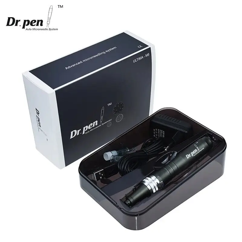 Dr.pen Ultima M8 Professional Microneedling Pen, Derma Auto Pen, Mésothérapie, Outil de soin de la peau avec 32 pièces d'adhérence