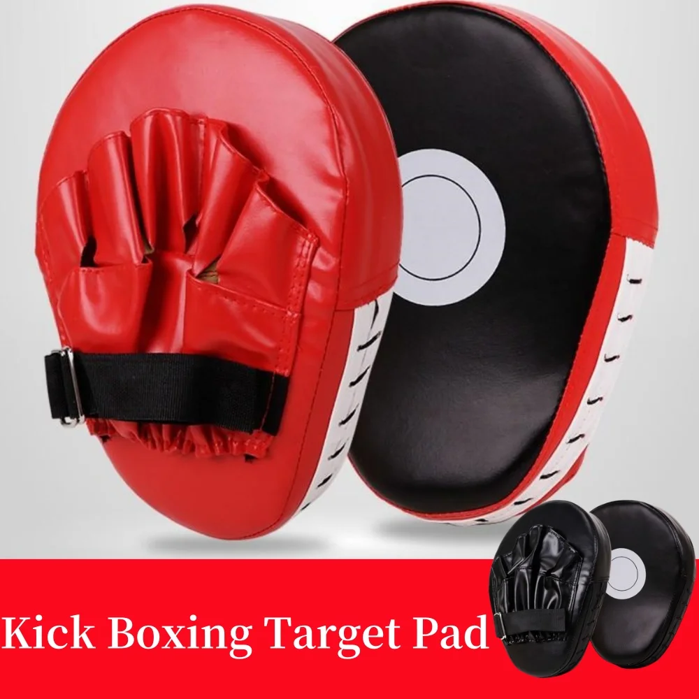 1pc Curved Boxing Hand Target PU Leather Punching Mitts Breathable Kickboxing Pads Boxing Focus Pad for Martial Arts Training