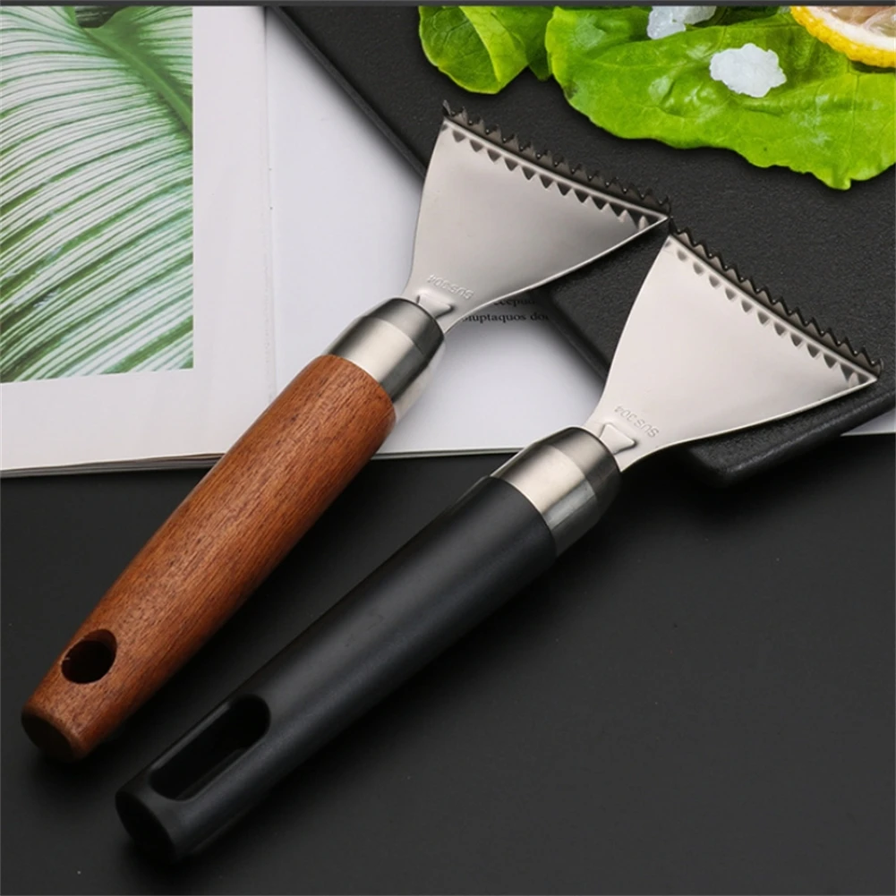 Fish Scale Scraper Fish Scale Remover Home Cooking Ergonomic Handle Rust-Resistant 304 Stainless Steel Compact Size