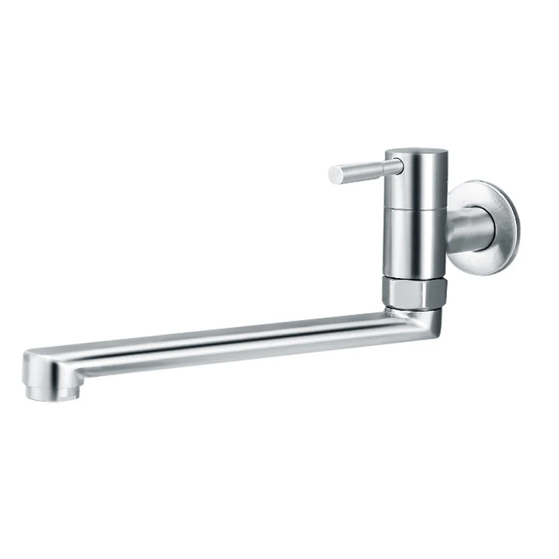 Promotion! Kitchen Faucet 180 Degree Rotation Sink Mop Pool Tap Stainless Steel Lengthened Wall Mounted Single Cold Water |