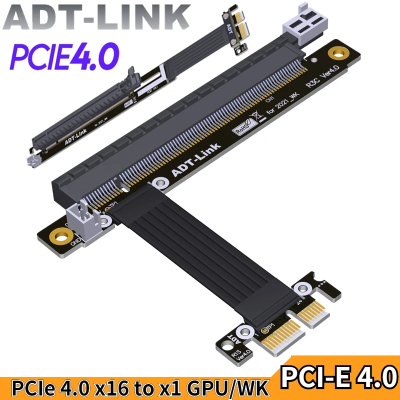 Adt Hot Rtx Gtx Scheda Video Grafica Riser Extender Pci-E 4.0X16 A X1 Riser A/N Card Gen4 Pci-E Riser Cable Gpu Mining Adapter