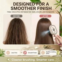 Nouvelle brosse à cheveux électrique humide avec pulvérisation d'eau, lisseur vapeur rechargeable, charge USB-C pour cheveux longs et courts 2