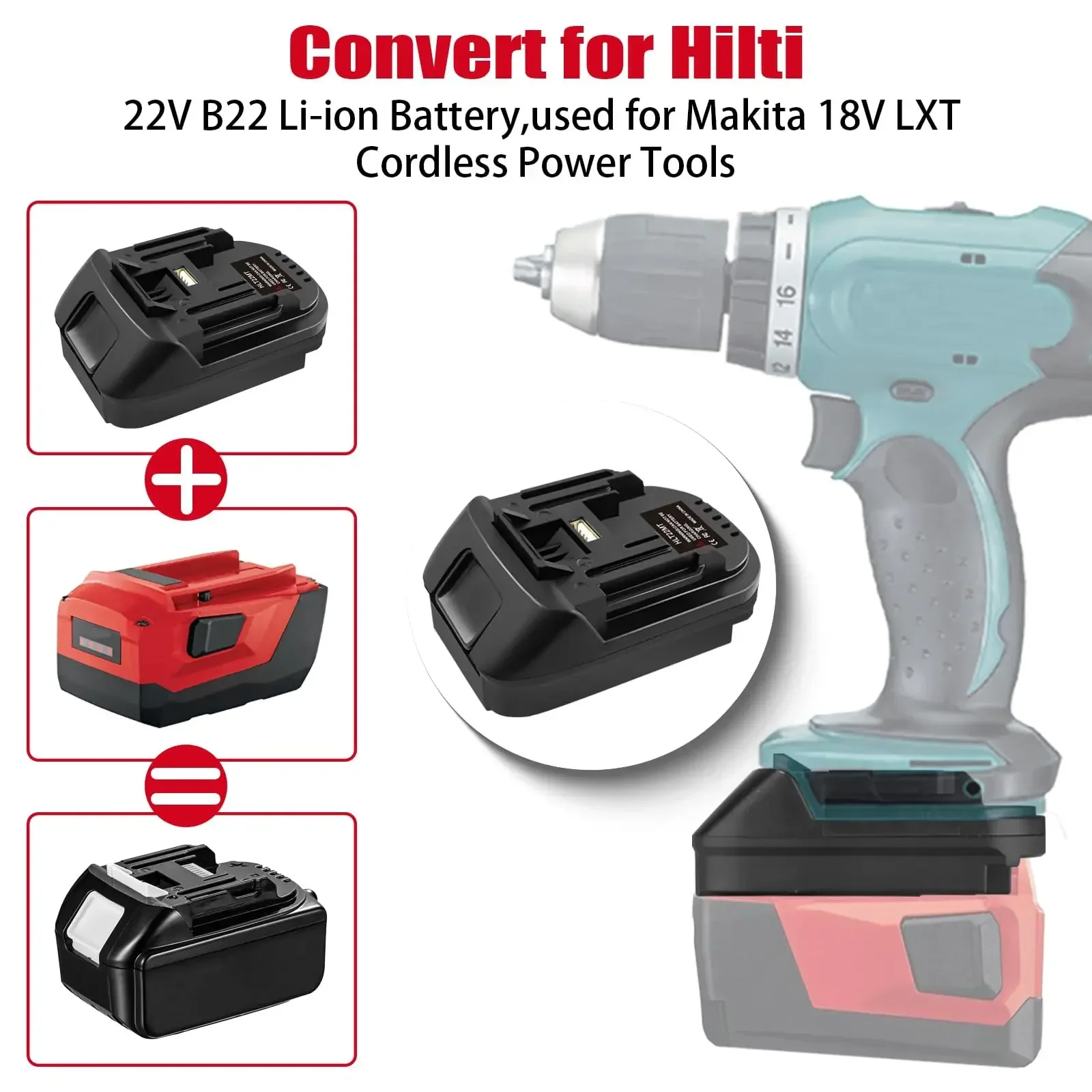 Usb Hilti Battery 18v Makita To Dewalt Battery Adapter Battery