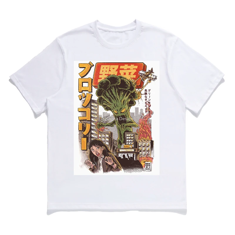 

Футболка с коротким рукавом для мужчин и женщин, футболка с забавным принтом в японском стиле, 2024