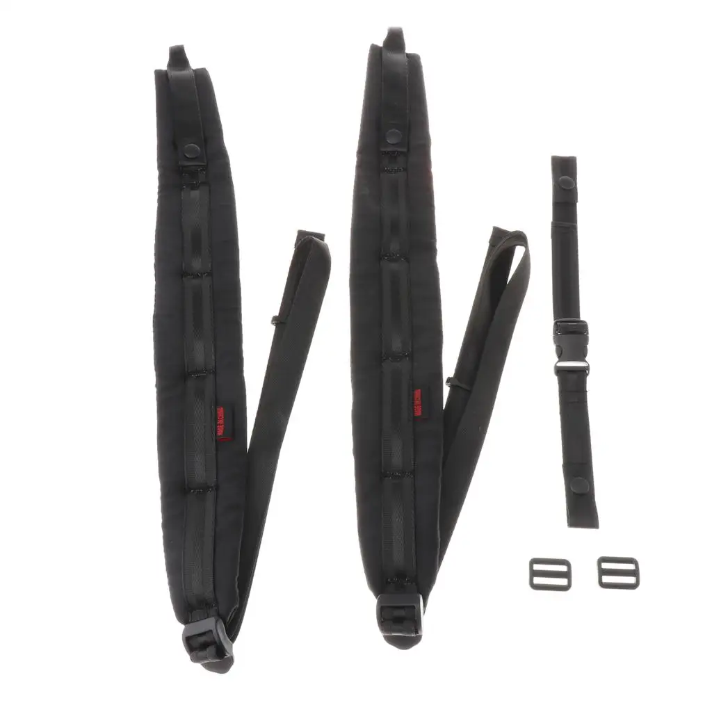 Set Of 2 Adjustable Accordion Strap PU Leather Accordion Shoulder Straps Straps for 16-120 Bass Black accordion shoulder strap