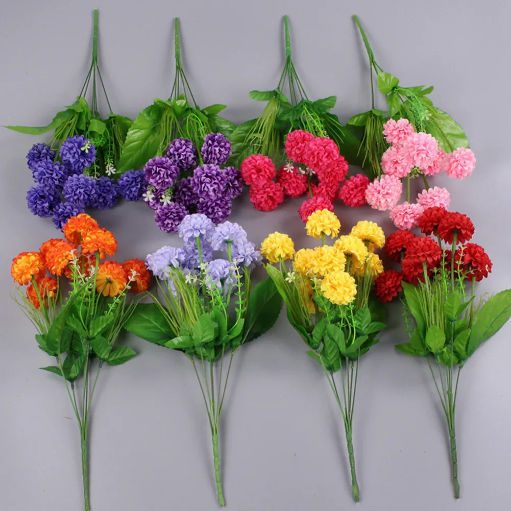 

1 Bunch Wedding Artificial Silk Hydrangea Posy Flower Bouquet Home Party Decor For Christmas Valentine's Day Birthday Gifts