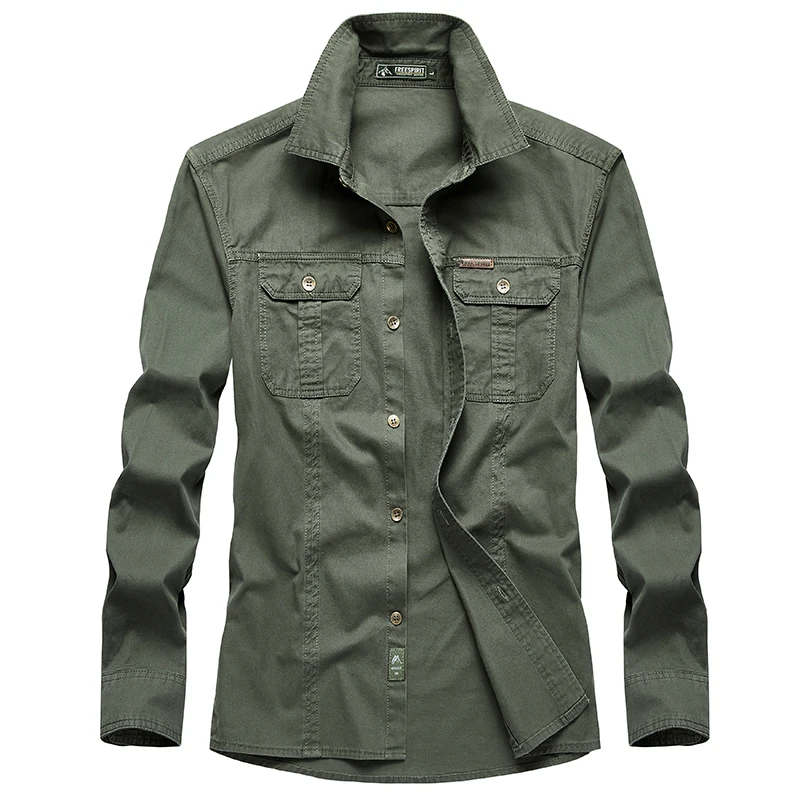 

ropa hombre100% cotton Men clothing Tactical thin Quick Drying Army Military long Sleeve Outdoor Work Cargo Shirts spring autumn