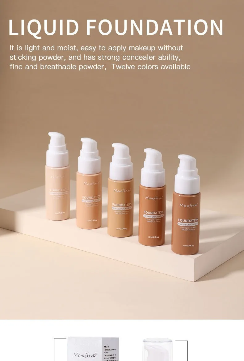 Description Picture 2 of item30ml Matte Liquid Foundation Effective Concealer Waterproof Makeup Primer Oil Control BB Cream Full Coverage Dark/Light Skin